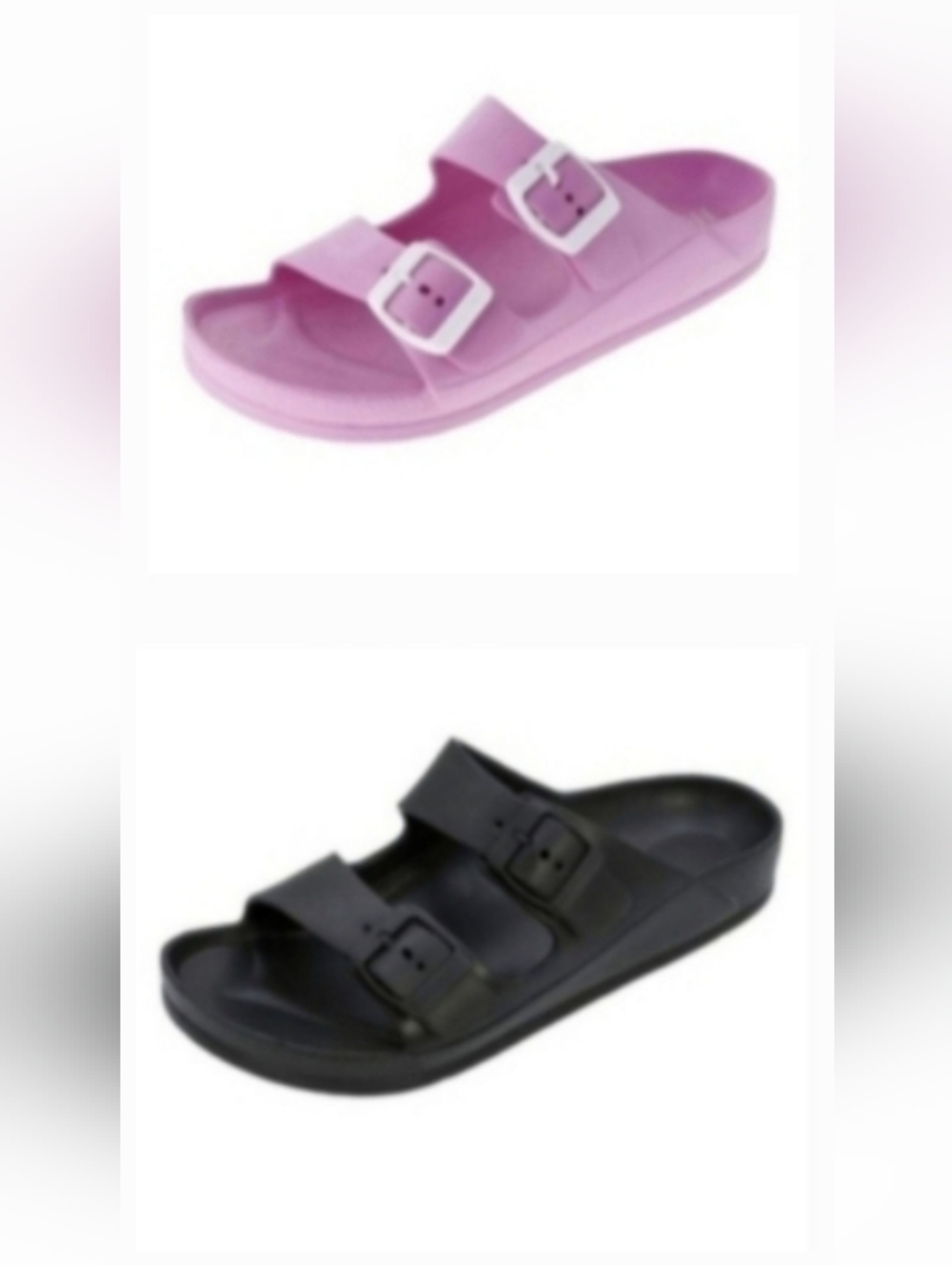 2 Pairs H2K Summer Sandals Pink & Black